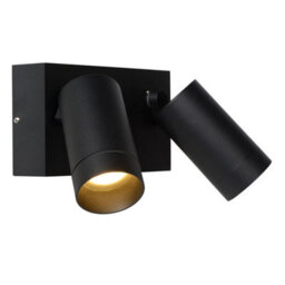 Lucide Taylor Outdoor Wall Mounted Twin Spotlight With Pir Sensor Black - thumbnail 6