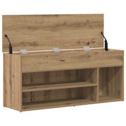 Vidaxl Shoe Bench Artisan Oak 102X30.5X45 Cm Engineered Wood - thumbnail 8