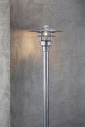 Nordlux Lonstrup Outdoor Galvanized Steel Garden Post Coastal/marine Safe Silver,mains