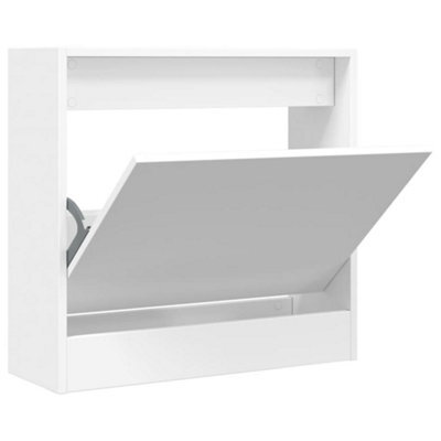 Berkfield Durable Shoe Cabinet White 60X21X57 Cm Engineered Wood