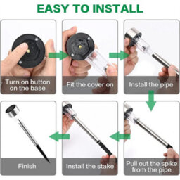Cold White 10Pack Solar Stake Lights Outdoor Garden Patio Lawn Landscape Pathway Lighting - thumbnail 5
