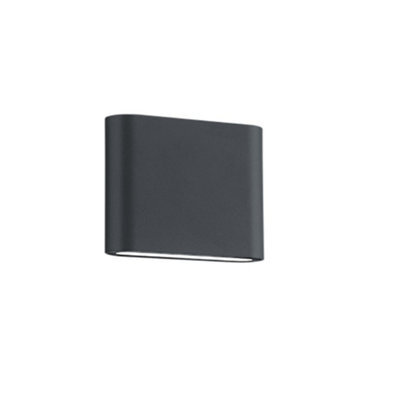 Luminosa Lighting Luminosa Thames Ii Modern 11Cm 2 Light Outdoor Up Down Wall Lamp Anthracite 3000K Ip54 - Uk Stock - image 1