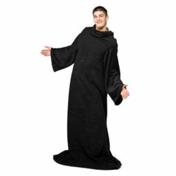 Snug Rug Cosy Sleeved Fleece Blanket With Sleeves And A Handy Pouch Pocket - Black - thumbnail 7
