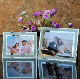 DEENZ Set Of 4 Glitter Mirror Photo Frame Silver Picture Frames Crystal Display M - thumbnail 2