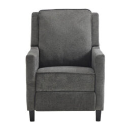 Living And Home Modern Grey Single Sofa Recliner Armchair With Footrest And Adjustable Recline - thumbnail 5