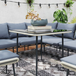 Outsunny 6 Piece Garden Furniture Set Garden Sofa With Cushions, Light Grey - thumbnail 8