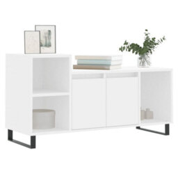 Berkfield Stylish Tv Cabinet White 100X35X55 Cm Engineered Wood - thumbnail 3