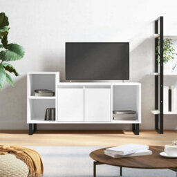 Berkfield Stylish Tv Cabinet White 100X35X55 Cm Engineered Wood - thumbnail 2