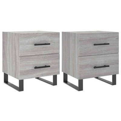 Berkfield Modern Bedside Cabinets 2 Pcs Grey Sonoma 40X35X47.5 Cm Engineered Wood - image 1