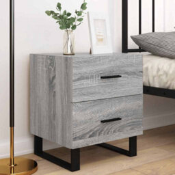 Berkfield Modern Bedside Cabinets 2 Pcs Grey Sonoma 40X35X47.5 Cm Engineered Wood - thumbnail 3