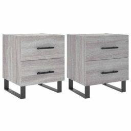 Berkfield Modern Bedside Cabinets 2 Pcs Grey Sonoma 40X35X47.5 Cm Engineered Wood - thumbnail 1