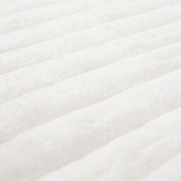 OHS Faux Fur Ribbed Fleece Throw Over Bed Blanket Winter Warm Supersoft, White - thumbnail 2