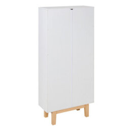 Wyld and Coco Novahome White Mdf Three-Compartment Wall-Mounted Shoe Storage Cabinet, W60 X D24 X H128Cm - thumbnail 6