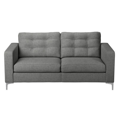 Furnishings For Less UK Hackney Fabric 3 Seater Sofa Pewter - image 1