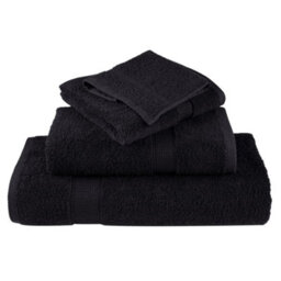 Berkfield Premium Wash Towels Solund 10 Pcs Black 30X30 Cm 600 Gsm - thumbnail 4