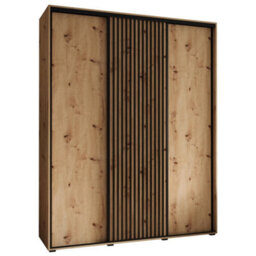 Arte Timeless  Sapporo Sliding Door Wardrobe In Oak Artisan - (H)2050mm (W)1900mm (D)600mm - thumbnail 2