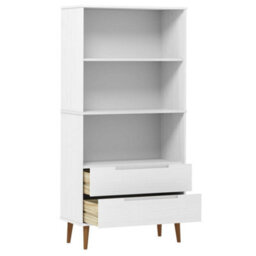 Vidaxl Bookcase Molde White 85X35X170,5 Cm Solid Wood Pine - thumbnail 5