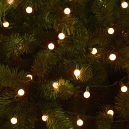 120 Warm White Berry Led String Lights With Timer Function Green Cable - thumbnail 2