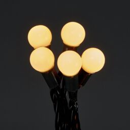 120 Warm White Berry Led String Lights With Timer Function Green Cable - thumbnail 4