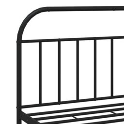 Berkfield Metal Bed Frame With Headboard And Footboard Black 183X213 Cm - thumbnail 9