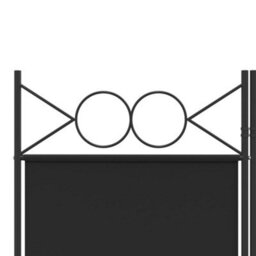 Berkfield Durable 4-Panel Room Divider Black 160X200 Cm Fabric - thumbnail 7