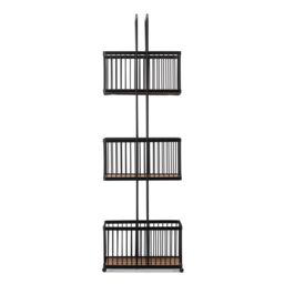 Croydex 3 Tier Black Steel 3 Compartments Shower Caddy (W)22Cm - thumbnail 2