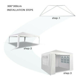 Mcc Direct 3X3 Event Gazebo White With Sides - thumbnail 2