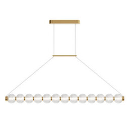 Luminosa Lighting Luminosa Amulet Modern Bar Pendant Ceiling Light Gold 3000K 1050Lm Glass Shade - thumbnail 1