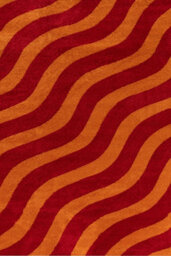 The Rugs Joli Red And Orange Wavy Rug Soft Dense Pile Easy To Clean And Pet Friendly For Living Rooms And Bedrooms - thumbnail 2