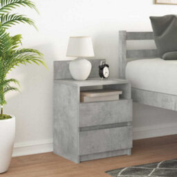 Berkfield Bedside Cabinet With 2 Drawers Concrete Grey 40X33X60 Cm - thumbnail 3