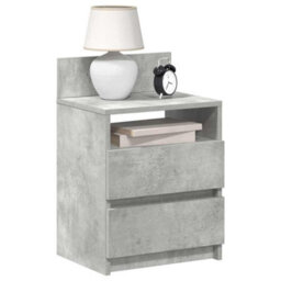 Berkfield Bedside Cabinet With 2 Drawers Concrete Grey 40X33X60 Cm - thumbnail 1