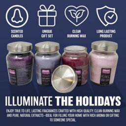 Scented Candles In Wax Filled Glass Jars Keep Your Home Fragranced, Aromatherapy Vanilla Orchid - thumbnail 4
