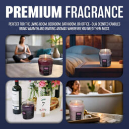 Scented Candles In Wax Filled Glass Jars Keep Your Home Fragranced, Aromatherapy Vanilla Orchid - thumbnail 3
