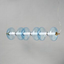Litecraft Visconte Elias Sky Blue Led 6 Light Glass Diner Bar - thumbnail 4