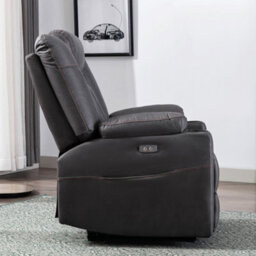 More4Homes Afton Electric Fabric Auto Recliner Armchair Gaming Usb Lounge Sofa Chair Charcoal - thumbnail 8