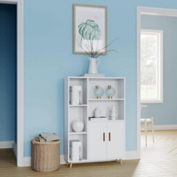Elegant Sideboard Display Cabinet With 5 Shelves & Lockable Doors - thumbnail 3