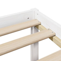 Berkfield Bookcase Bed Without Mattress White 180X200 Cm Super King Solid Wood Pine - thumbnail 9