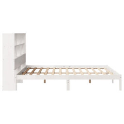 Berkfield Bookcase Bed Without Mattress White 180X200 Cm Super King Solid Wood Pine - thumbnail 7