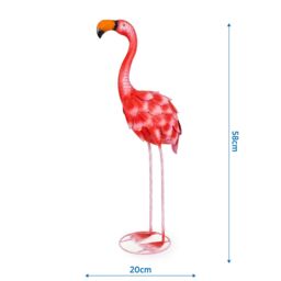 Candlelight Pink Metal Flamingo Garden Ornament (H)58Cm (W)24Cm - thumbnail 7