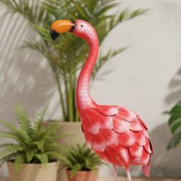Candlelight Pink Metal Flamingo Garden Ornament (H)58Cm (W)24Cm - thumbnail 6
