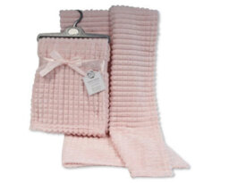 Kav Premium Fleece Baby Wrap Blanket - All-Season Comfort, Sustainable And Breathable, For Newborns, Infants, And Babies (Pink) - thumbnail 1
