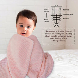 Kav Premium Fleece Baby Wrap Blanket - All-Season Comfort, Sustainable And Breathable, For Newborns, Infants, And Babies (Pink) - thumbnail 3
