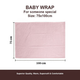 Kav Premium Fleece Baby Wrap Blanket - All-Season Comfort, Sustainable And Breathable, For Newborns, Infants, And Babies (Pink) - thumbnail 2