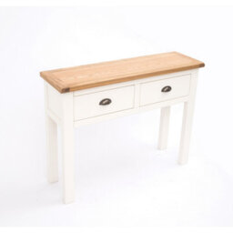 Cabinet Bits Lovere Off White 2 Drawer Console Table Brass Cup Handle - thumbnail 3