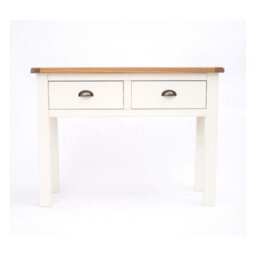 Cabinet Bits Lovere Off White 2 Drawer Console Table Brass Cup Handle - thumbnail 2