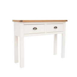 Cabinet Bits Lovere Off White 2 Drawer Console Table Brass Cup Handle - thumbnail 1