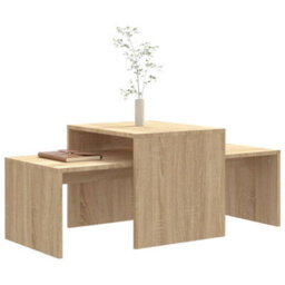 Berkfield Coffee Table Set Sonoma Oak 100X48X40 Cm Engineered Wood - thumbnail 3