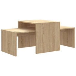 Berkfield Coffee Table Set Sonoma Oak 100X48X40 Cm Engineered Wood - thumbnail 2