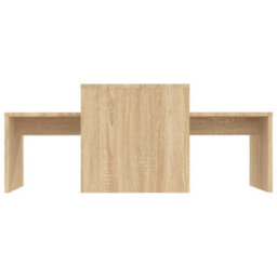 Berkfield Coffee Table Set Sonoma Oak 100X48X40 Cm Engineered Wood - thumbnail 4