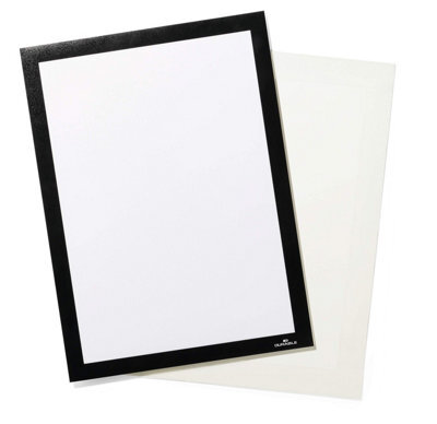 Durable Duraframe Grip Fabric Adhesive Magnetic Signage Frame - A4 - Black - image 1